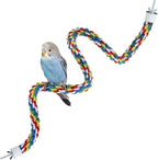 Bird Rope Perches for Parrots, Cockatiels, Budgie Cages Comfy Birds Colorful by Mygeromon