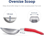 WePet Cat Litter Scoop, Aluminum Alloy Sifter, Kitty Metal Scooper, Deep Shovel - Image 2