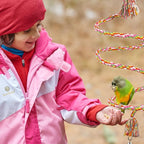 SunGrow Rope Perch for Parrots, 59” Long, Bungee Bird Toy, Brightly Colored - Image 4