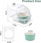 Bird Cage Feeder with Ceramic Bowl, 2 in 1 No Mess Bird Feeder and Transparent - Image 3