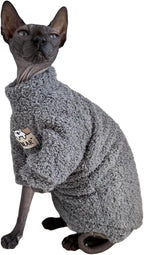 Sphynx Cat Clothes Hairless Cat Super Soft Warm Fleece T Shirt Elastic Winter - Image 3