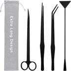 Aquarium Aquascape Tools Kit, Long 15 Inch Stainless Steel Aquatic Plants Tools by WORFACE