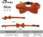 Cat Collar Breakaway with Bell and Removable Bow Tie Safety Buckle Velvet - Image 2