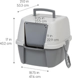 IRIS USA Cat Litter Box, Large Litter Box Enclosure - Image 2