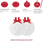 Pearhead Pawprints 2-Pack Christmas Ornament, DIY No Mess Pet Paw Print Holiday - Image 3