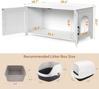 Homhedy 39.4" L Cat Litter Box Enclosure, Pet House - Image 5
