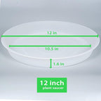 6 Pack of 12 inch Plant Saucer Clear, Heavy Duty Plastic Plant Saucer 12 inch - Image 2