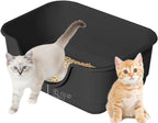 Low Entry Small Litter Box for Kittens, Kitty Plastic Litter Boxes, Open Top by Unknown