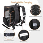 Lekereise Large Cat Backpack Carrier Expandable Pet Carrier Backpack - Image 3