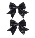 3-inch Sequined Bow Hair Clips For Baby Girls, Kids and Young Women Birthday by Koolgil