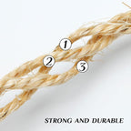 1/6 Inch Natural Sisal Rope, for Cat Scratching Post, DIY Hemp Twine, - Image 3