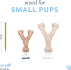 Benebone Puppy Wishbone Dog Chew Toy, Made in USA, Real Bacon Flavor - Image 4