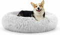 Original Calming Donut Dog and Cat Bed in Shag Fur, Dog Beds by Unknown