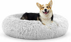 Original Calming Donut Dog and Cat Bed in Shag Fur, Dog Beds by Unknown