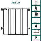 Babelio Baby Gate for Stairs & Doorways, 26-43" W 34" H Extra Tall| No Bottom - Image 7