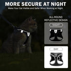 SCENEREAL Cat Harness and Leash Set Escape Proof, Adjustable Soft Air Mesh - Image 4