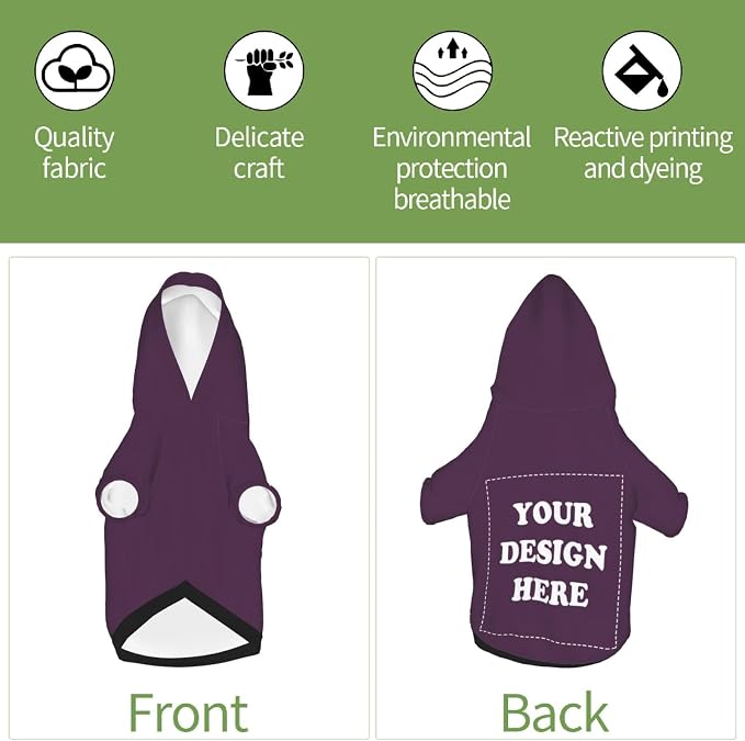 Personalized Chihuahua Dog Hoodie, Custom Pet Warm Sweatshirt Costume - Image 4