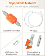 Pawfly 10 Gallon Aquarium Vacuum Gravel Cleaner, Manual Water Changer Siphon - Image 4