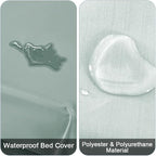 DUJUIKE Waterproof Bed Cover for Dog and Cats, Pet Hair Resistant Bed Sheet - Image 2