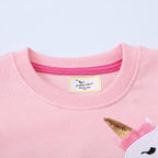 Toddler Baby Girls Cotton Sweater, Long Sleeve Crewneck Sweatshirt Pullover - Image 4