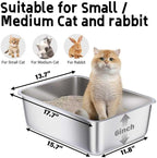 Stainless Steel Litter Box, Medium Metal Litter Box - Image 2