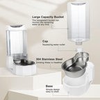 Sfozstra Automatic Pet Water Dispenser: 8L White Gravity Stainless Steel Water - Image 4