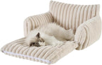 Hollypet Cat Bed Fluffy Plush Mutifuctional Double-Layer Soft Pet Couch - Image 2