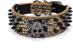Serijoars Spiked Studded Dog Collar, PU Leather Dog Collar, Adjustable Pet by Serijoars