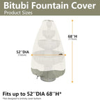 Bitubi Fountain Cover（52"x68"） 600D Oxford Cloth Garden Fountain Statue - Image 2