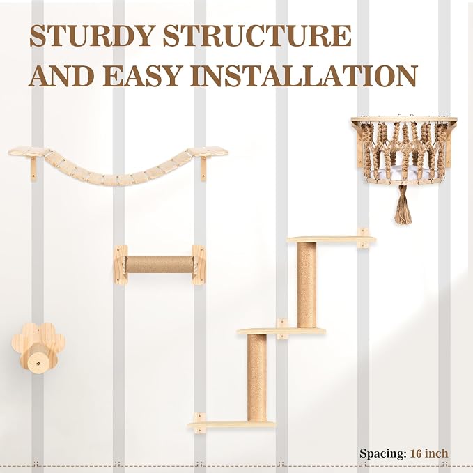 Cat Wall Shelves and Perches, Wall Mounted Cat Furniture - Image 8
