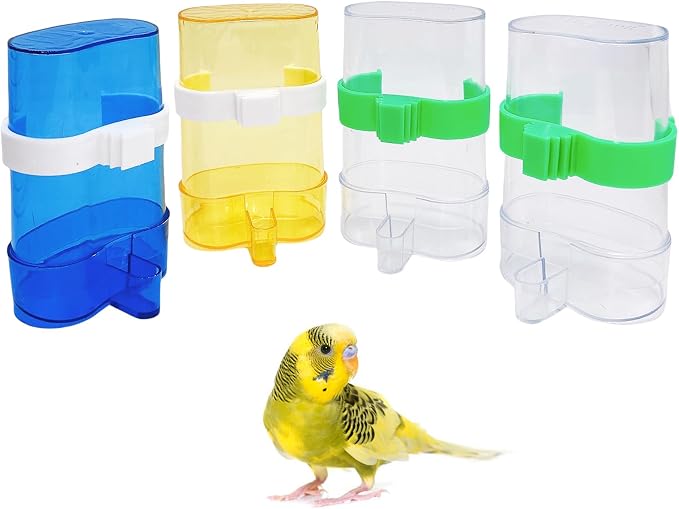 Hamiledyi Parakeet Water Dispenser 4pcs Automatic Bird Water Dispenser by Hamiledyi