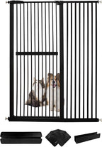 Lumizone Extra Tall Cat Gate 61.02" High Pressure Mounted Extra Wide by Lumizone