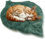 Cat Mat Self Warming Cat Bed 26"x20" Leaf Shaped Cotton Soft Warm Pet Pad by Rzxlszy