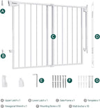 Babelio 34" Tall No Bottom Bar Baby/Dog Gate - Image 9