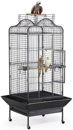 Yaheetech 63'' Bird Cage with Stand Wrought Iron Rolling Open Play Top Large by Yaheetech
