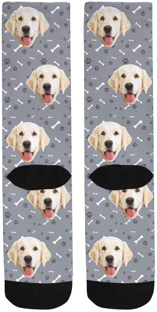 MyPupSocks Custom Personalized Photo Pet Face Socks, Cat and Dog Tracks Paws - Image 6