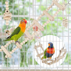 Bird Parrot Swing Toys, Chewing Standing Hanging Perch Hammock Climbing Ladder - Image 4