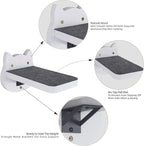 ESPETS White Painted Wooden Cat Wall Floating Steps Set of 3 - Image 2