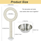 ASOCEA Bird Perch Feeding Cup, Bird Bowls - Image 2
