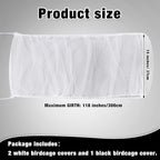 3 Pieces Large Adjustable Bird Cage Cover Seed Feather Catcher Birdcage Nylon - Image 2