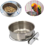 PINVNBY Parrot Feeding Cups Birds Food Dish Stainless Steel Parrot Feeders - Image 4