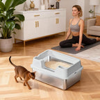 Stainless Steel Litter Box, XL Enclosed Cat Litter Boxes - Image 9