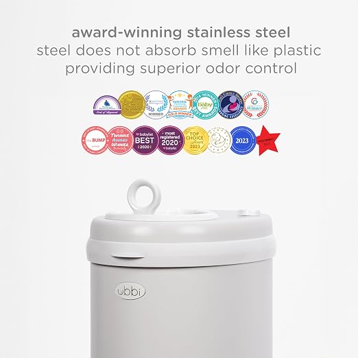 Ubbi Stainless Steel Diaper Pail, Odor Locking, No Special Bag Required - Image 7