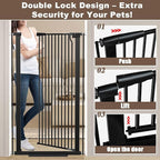 Fairy Baby 51.18" Extra Tall Cat Gate, 29.5"-32.6" Adjustable Width Auto Close - Image 4