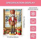 Christmas Garden Flag 12x18 Inch Nutcracker Soldier Decor Gift Box Snowy Pine - Image 3