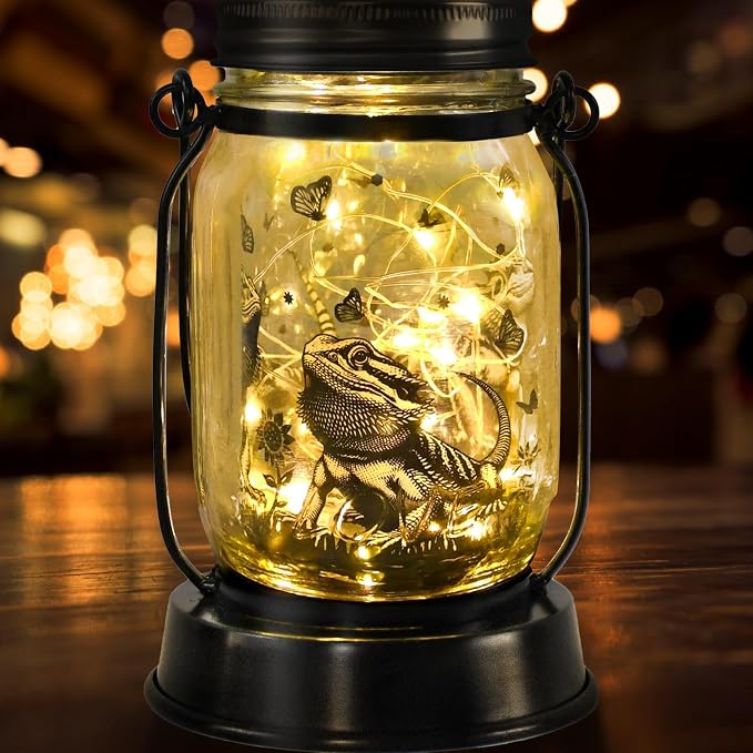 Bearded Dragon Gifts for Women/Men Bearded Dragon Solar Lanterns Mom Birthday - Image 8