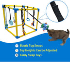 Dewonch Puppy Play Gym with 8 Hanging Toys, Small Dogs Indoor Jungle Gym - Image 2