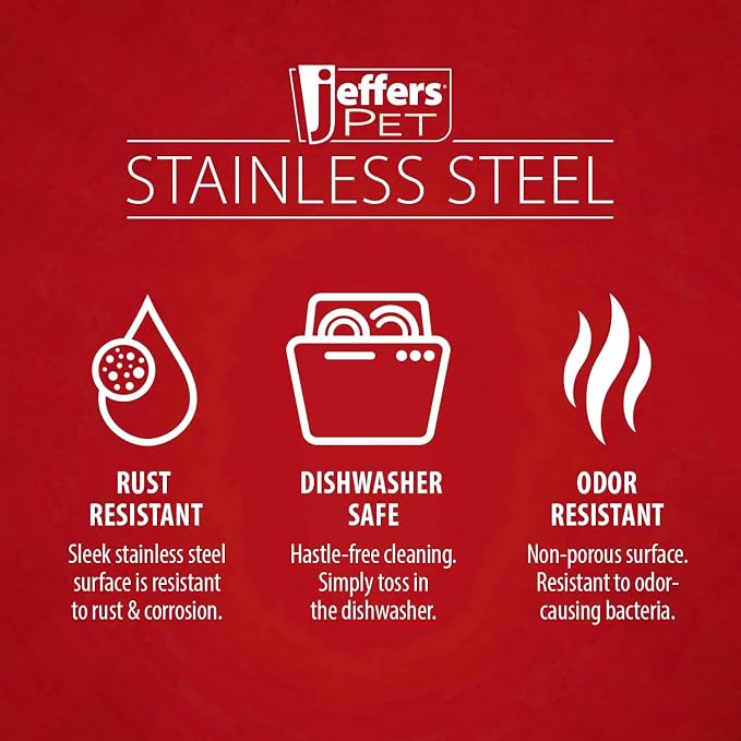 Jeffers Stainless Steel Pet Bowls – Durable, Rust Resistant, Non Toxic - Image 4