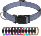 TagME Reflective Nylon Dog Collars, Adjustable Classic Pet Collar by TagME