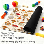Dog Food Mat for Pet Cat Food Mat, Mushroom Absorbent Quick Dry Dog Bowl Mats - Image 5